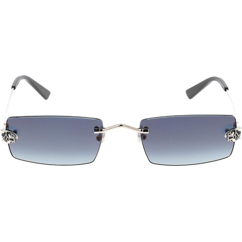 Мужские очки Cartier Rectangular Rimless (серебряные)