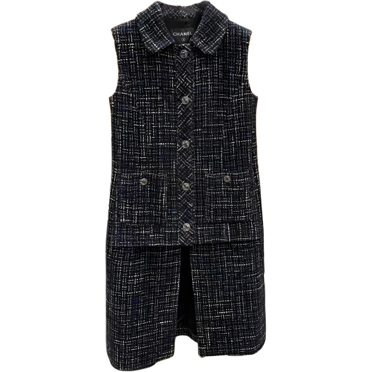 CHANEL 22A Premium Handcrafted Workshop Vest Women's Black