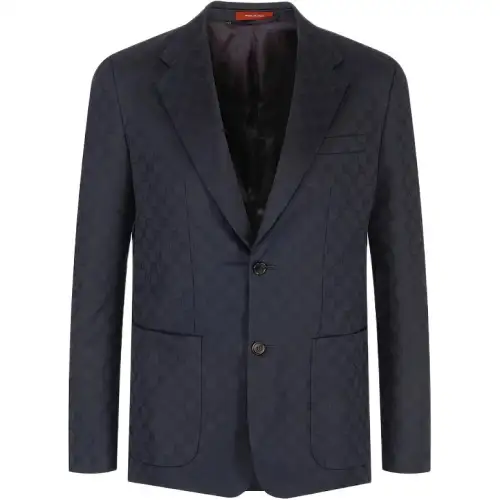 GUCCI Gg Cotton Gabardine Jacquard Jacket
