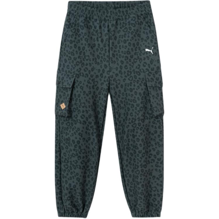 Брюки PUMA Classic Leopard (черно-розовые)