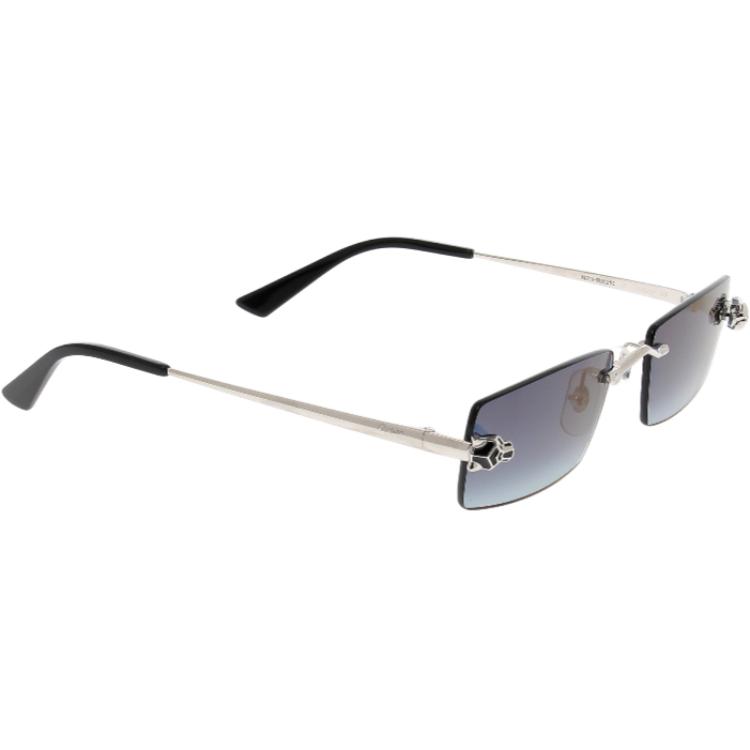 Мужские очки Cartier Rectangular Rimless (серебряные) — Серебристый — фото 2