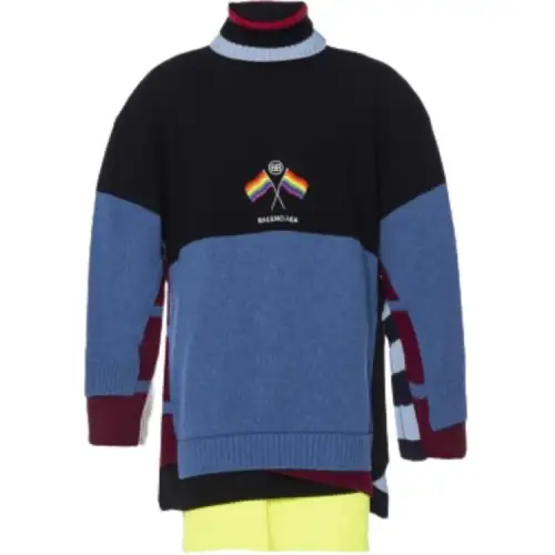 Balenciaga Knitwear Women's Black Blue Multicolor