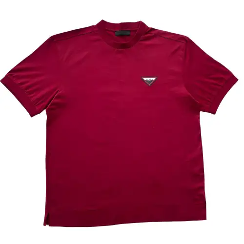 PRADA T Shirts Men's Red Crew Neck Moderate