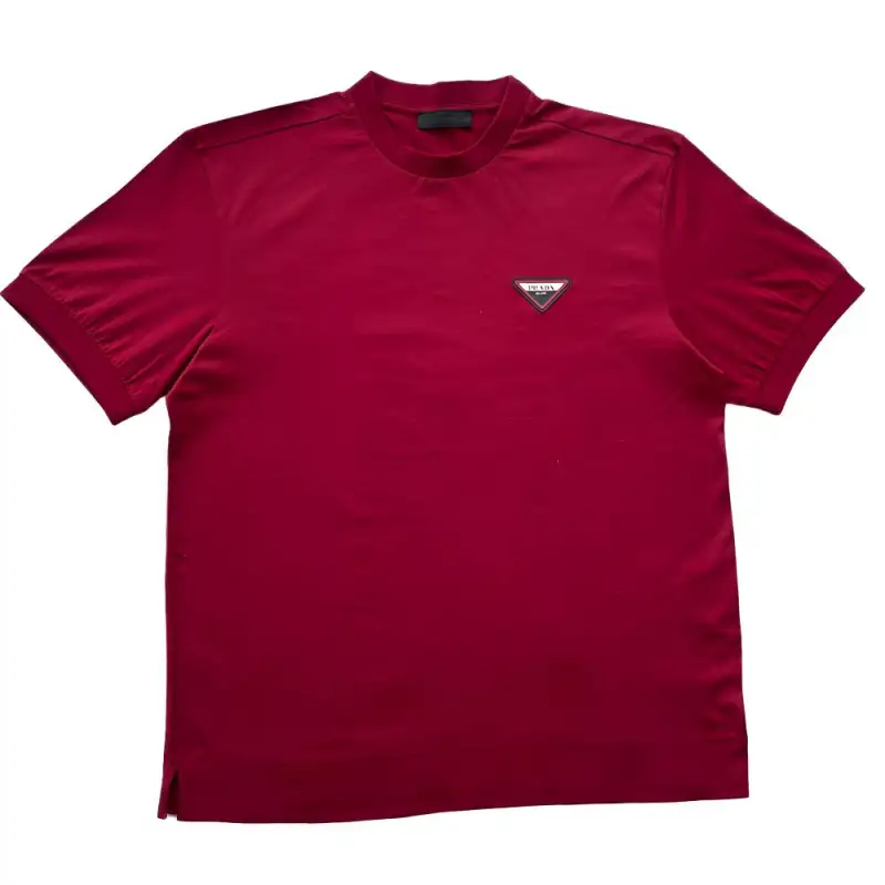 PRADA T Shirts Men's Red Crew Neck Moderate