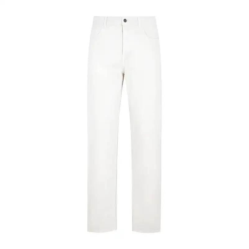 THE ROW Jeans Men's White Moderate Straight Fit Pants