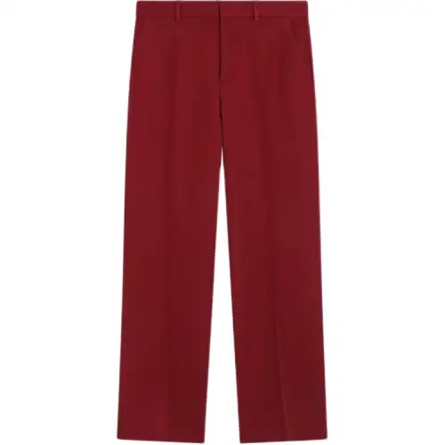 GUCCI Wool Silk Pants With Embroidery