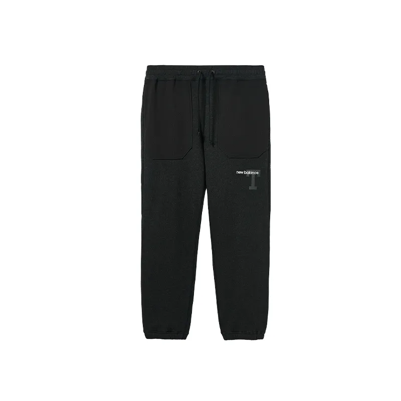New Balance Casual Pants Men's AMP25063 BK Moderate Cuffed Pants