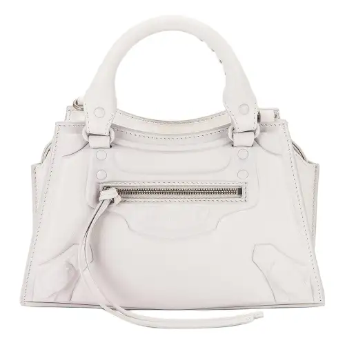 Balenciaga Cow Leather Handbag Women's White