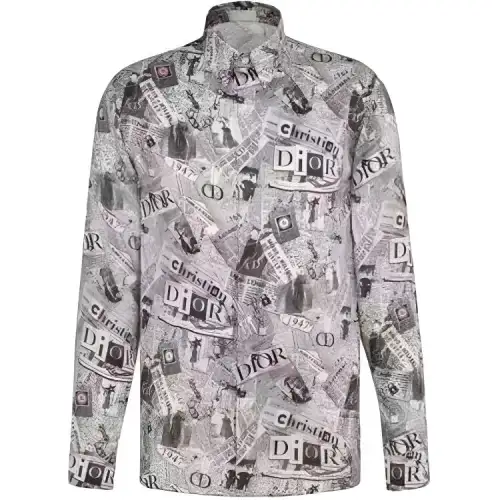 DIOR Shirts Men's Multicolor Turndown Pointed Collar Moderate Other