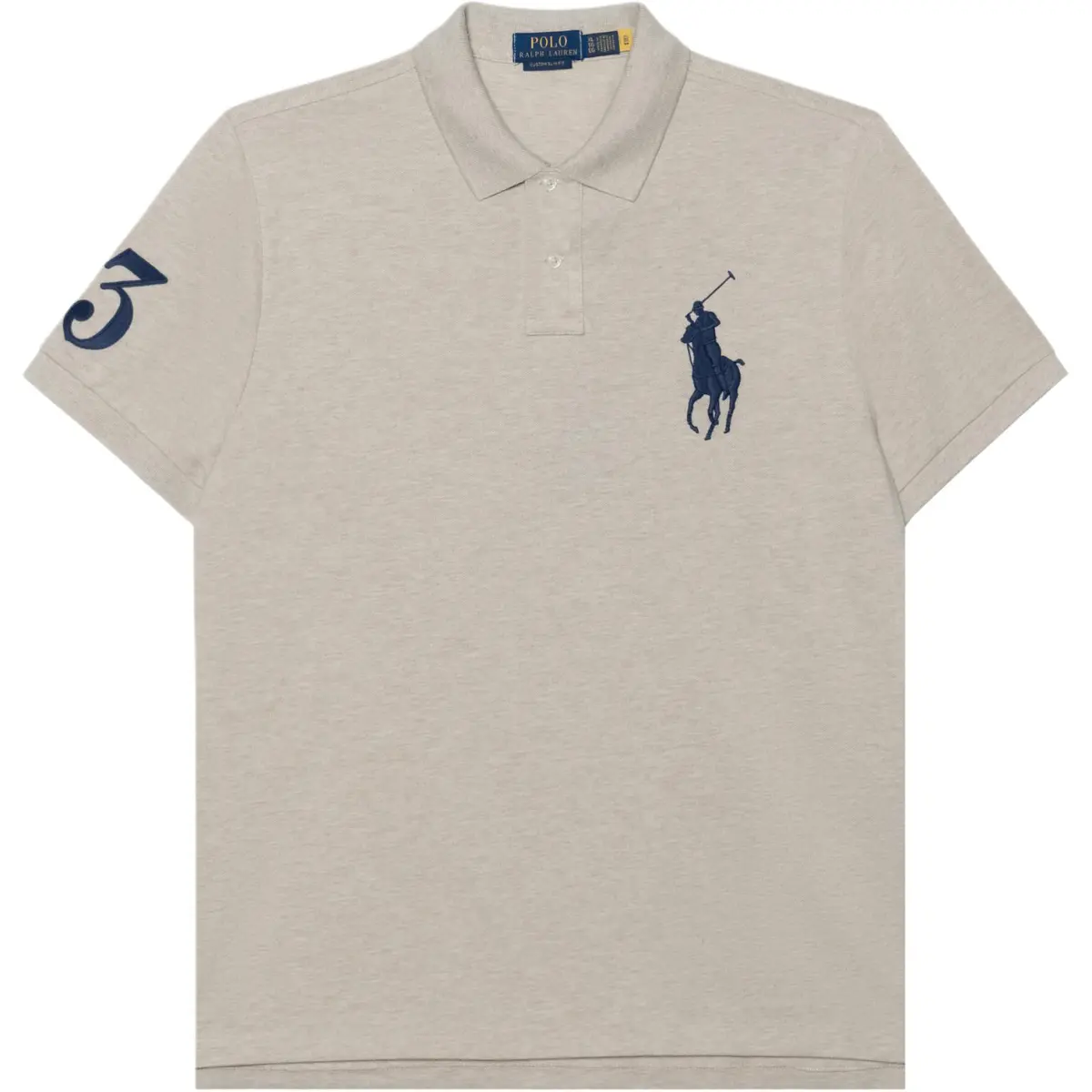 Polo Ralph Lauren Big Pony SS25 Polo Shirt Custom Slim Fit Men's Khaki