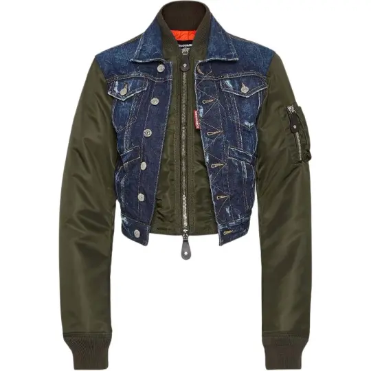 Dsquared 2 Dark Aviator Hybrid Jean Jacket
