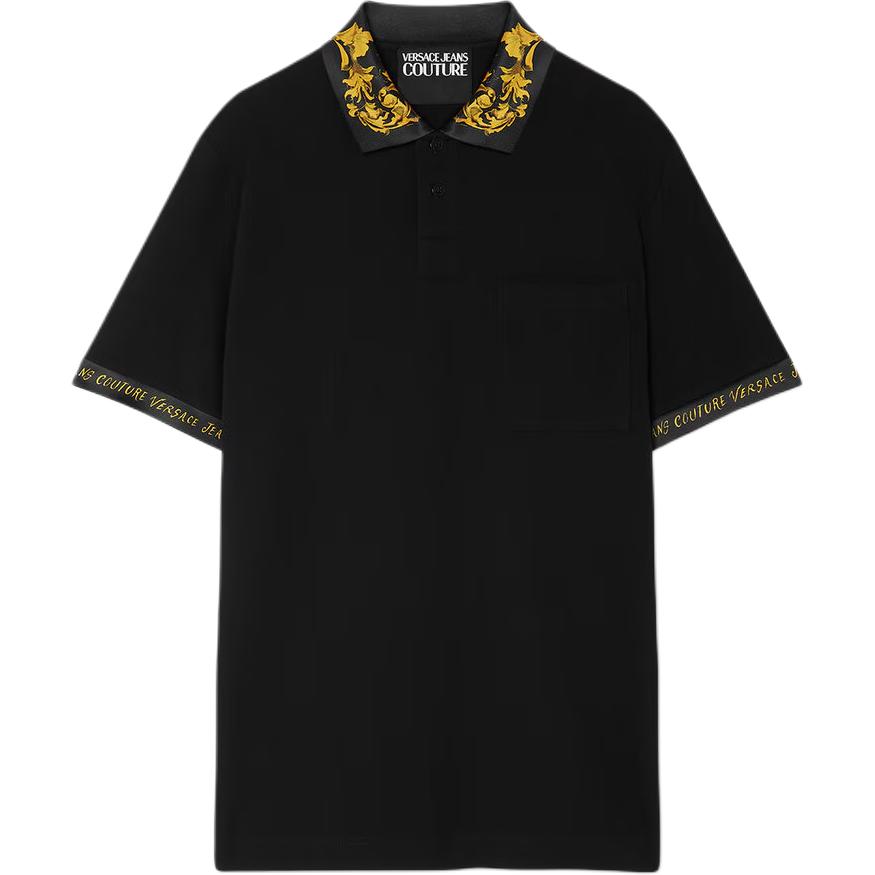 Мужская футболка-поло Versace Jeans Couture (черная)