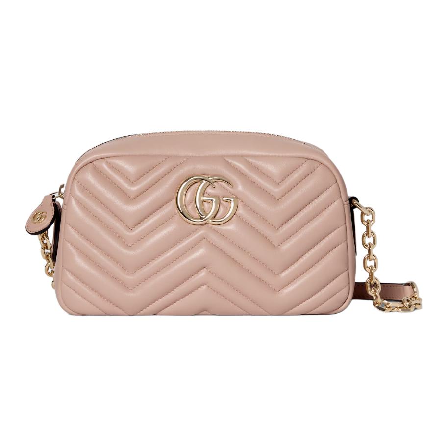 Женская сумка Gucci GG Marmont (розово-бежевая)