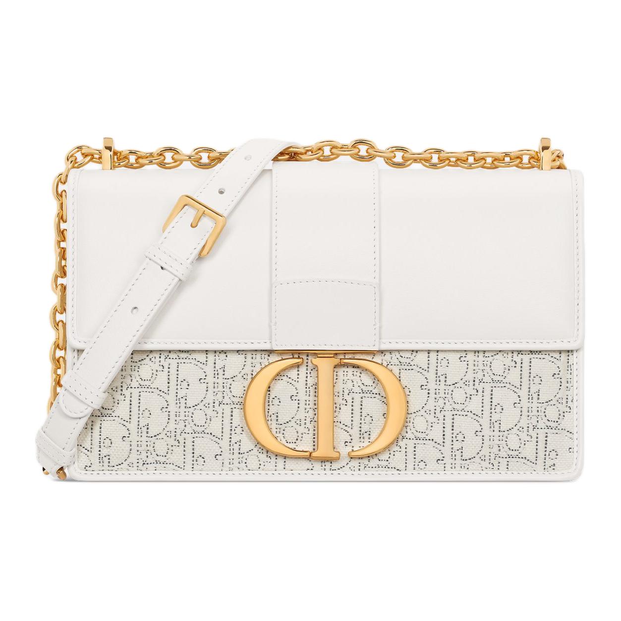 Женская сумка Dior 30 Montaigne (молочно-белая)