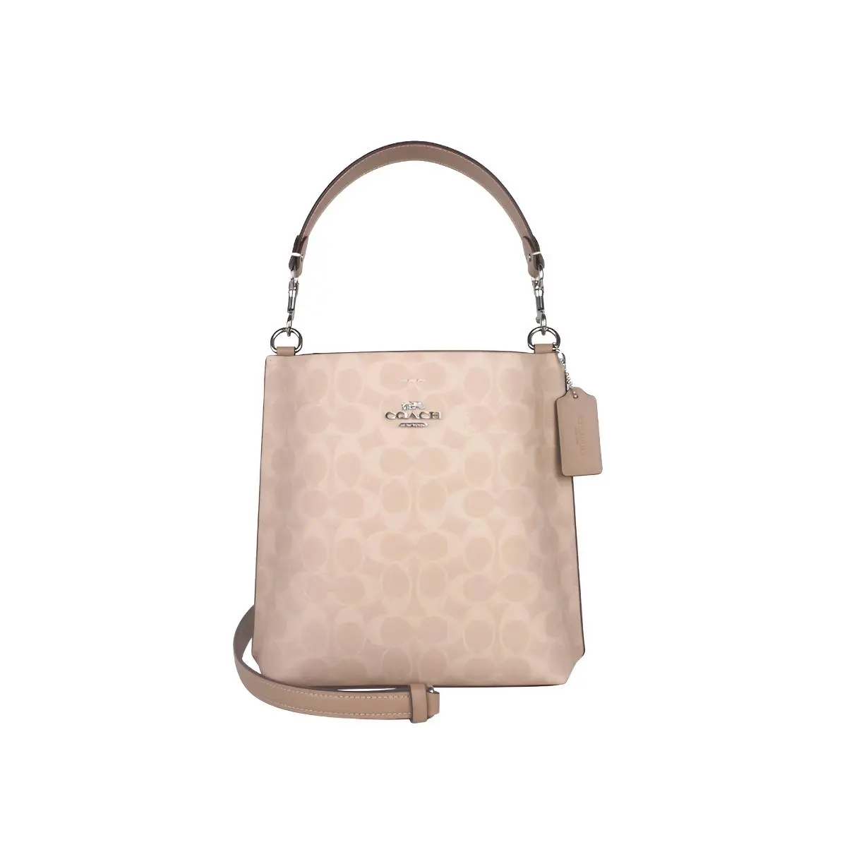 COACH Mollie Artificial Leather Bucket Bag, Shoulder Bag, Crossbody Bag, Handbag 22 Women's Milk Tea