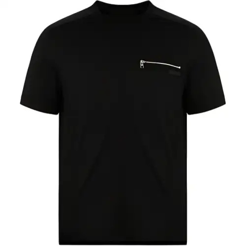 PRADA T Shirts Men's Black Crew Neck Moderate Straight Fit