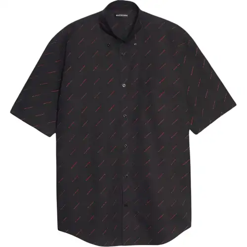 Balenciaga Shirt Regular Fit Men's Black