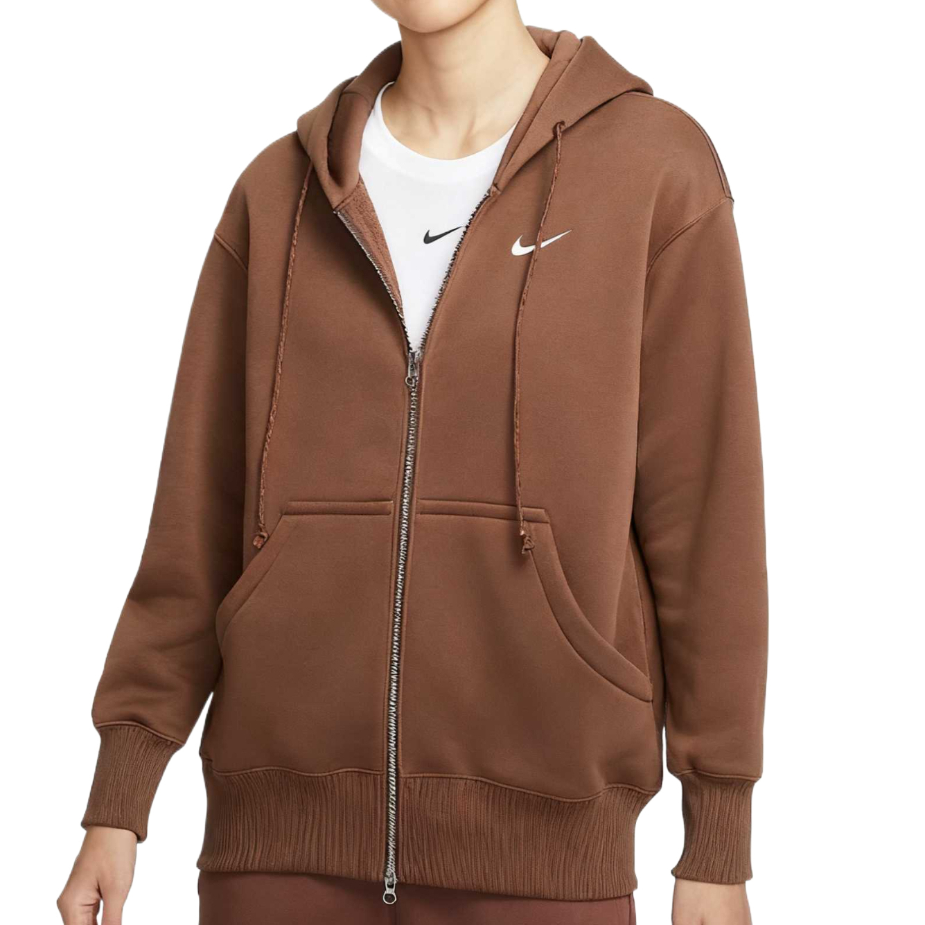 Женское худи Nike Phoenix Fleece (коричневое)