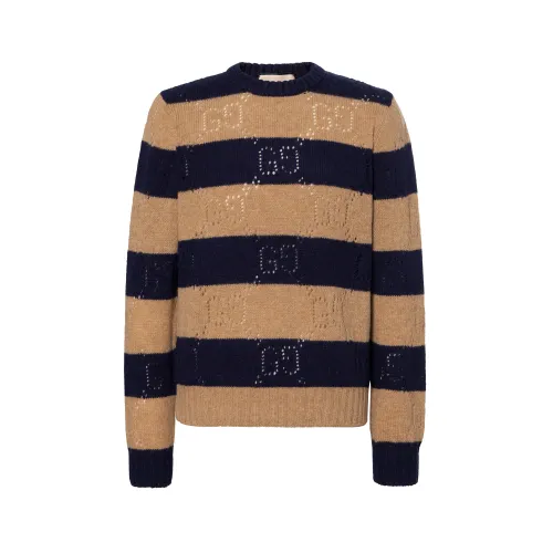 Gucci 2010s GG-pattern striped knit sweater