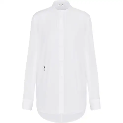Christian DIOR Removable Ruched Collar Blouse