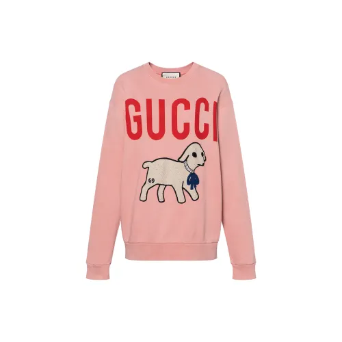 GUCCI Sweatshirts Women's Pink Crew Neck Moderate Other