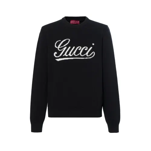 GUCCI Logo Intarsia Knit Sweaters