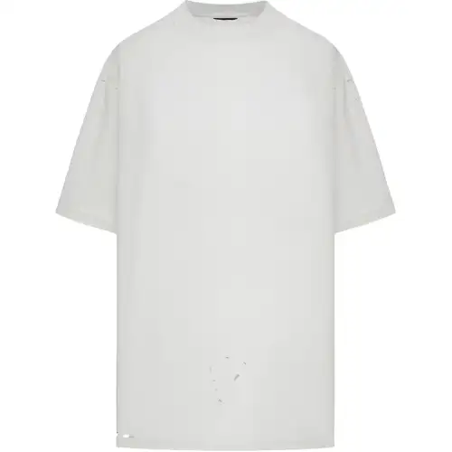 Balenciaga distressed-print cotton T-shirt