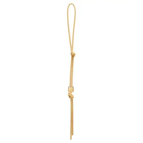 LOEWE Anagram Cow Leather & Brass Bag Straps Women's Butter/Gold