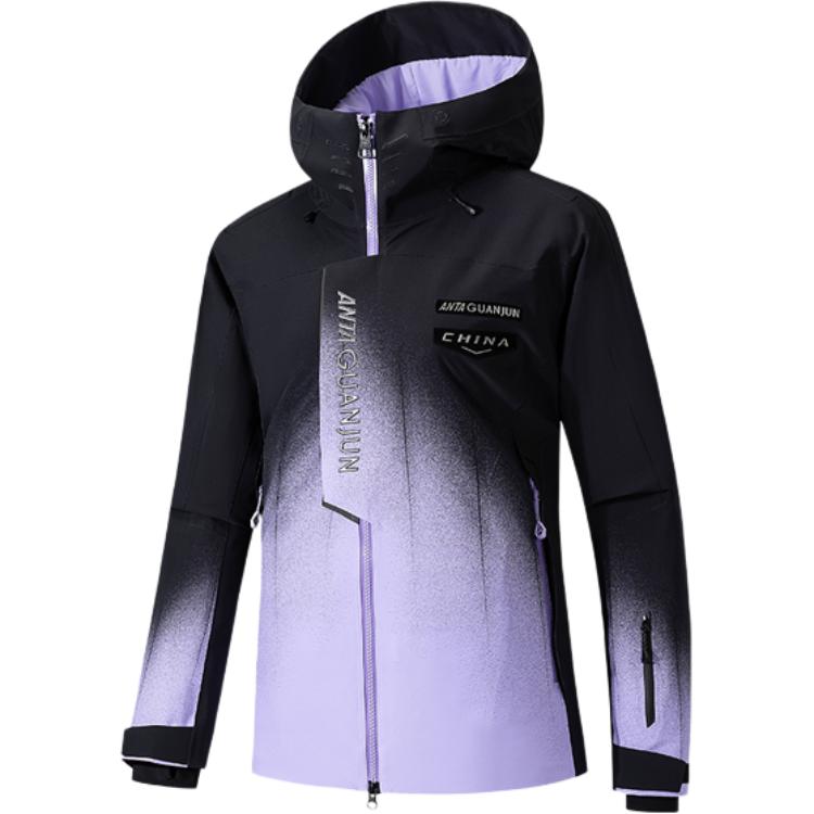 Женская куртка Anta Ski Jacket (розово-синяя)
