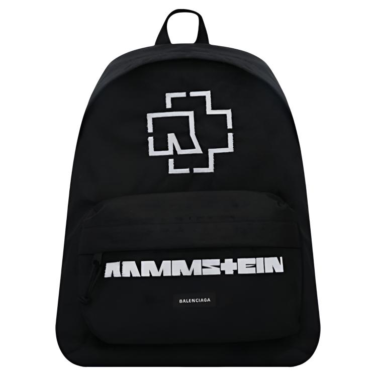 Balenciaga Solid Color Nylon Backpack Men's Black