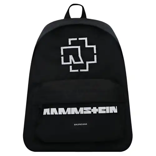 Balenciaga Solid Color Nylon Backpack Men's Black
