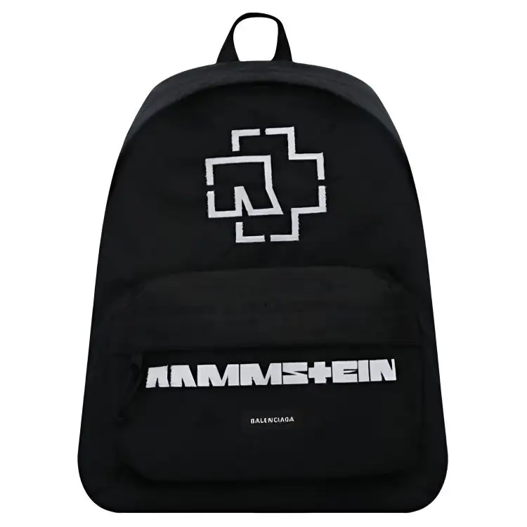 Balenciaga Solid Color Nylon Backpack Men's Black
