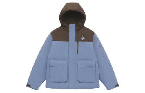 MLB Base velvet water repellent windproof sports cloth, down jacket with hood for men and women, duck down, with your logo imprint