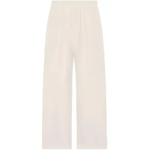 Balenciaga Knitted Sweatpants Women's Beige Moderate Straight Fit Pants