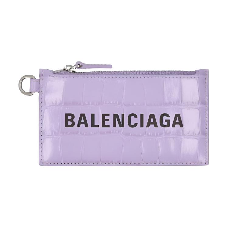 Женская сумка-картхолдер Balenciaga Cash (светло-фиолетовая)