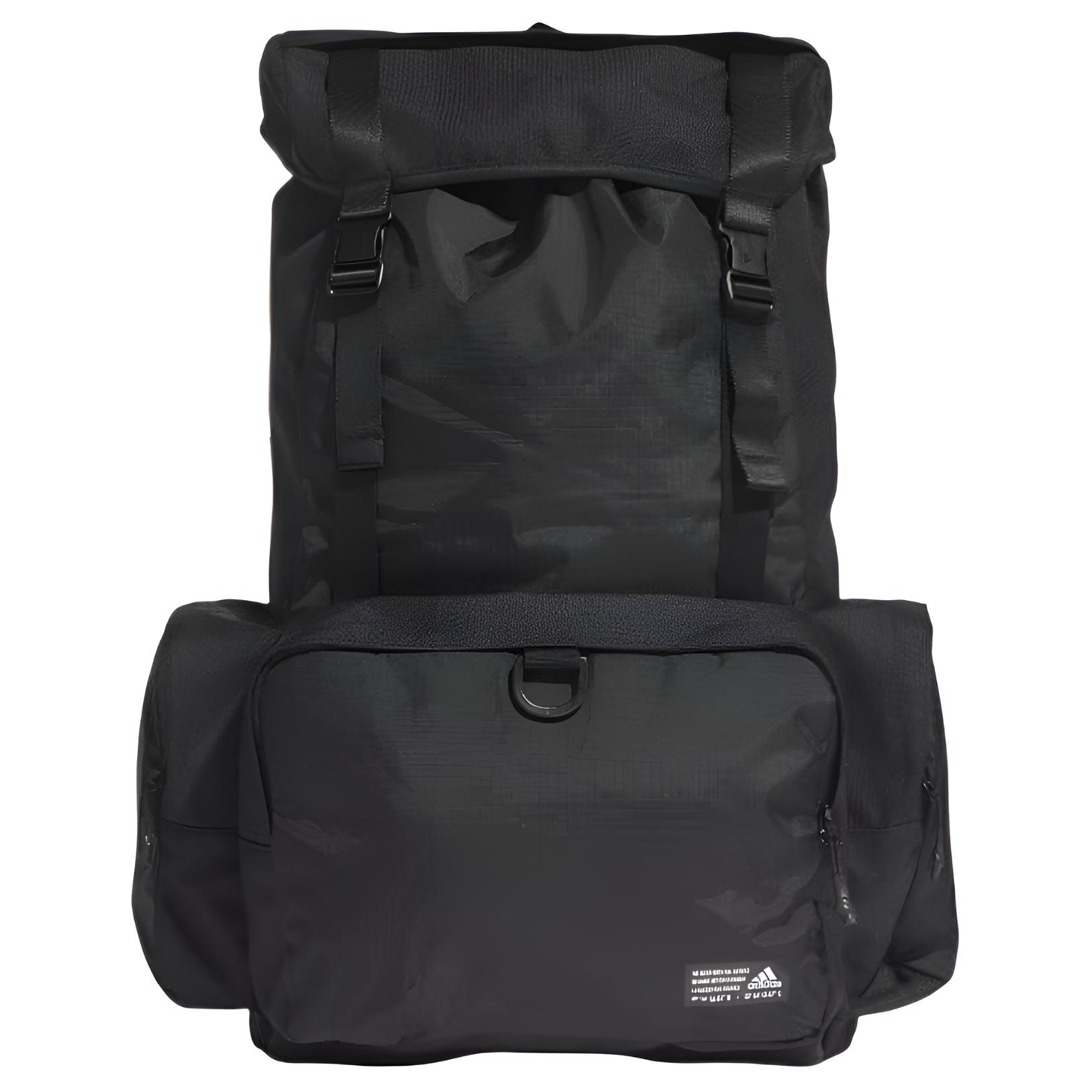 Adidas Large Capacity Nylon Fabric Backpack Unisex Pure Black