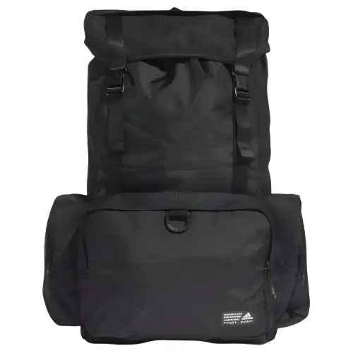 Adidas Large Capacity Nylon Fabric Backpack Unisex Pure Black