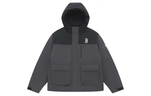 MLB Base velvet water repellent windproof sports cloth, down jacket with hood for men and women, duck down, with your logo imprint