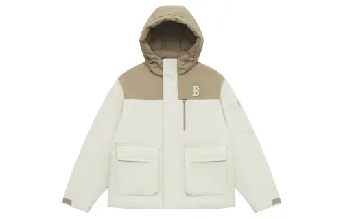 MLB Base fashionable classic trend sports comfortable down jacket for leisure with hood for men and women, with your logo imprint, loose fit