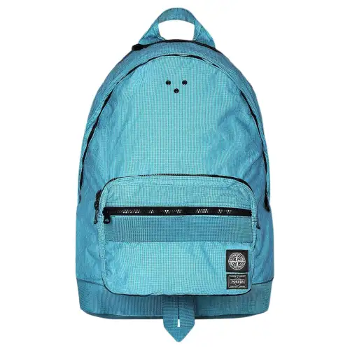 STONE ISLAND Cotton Backpack Unisex Blue