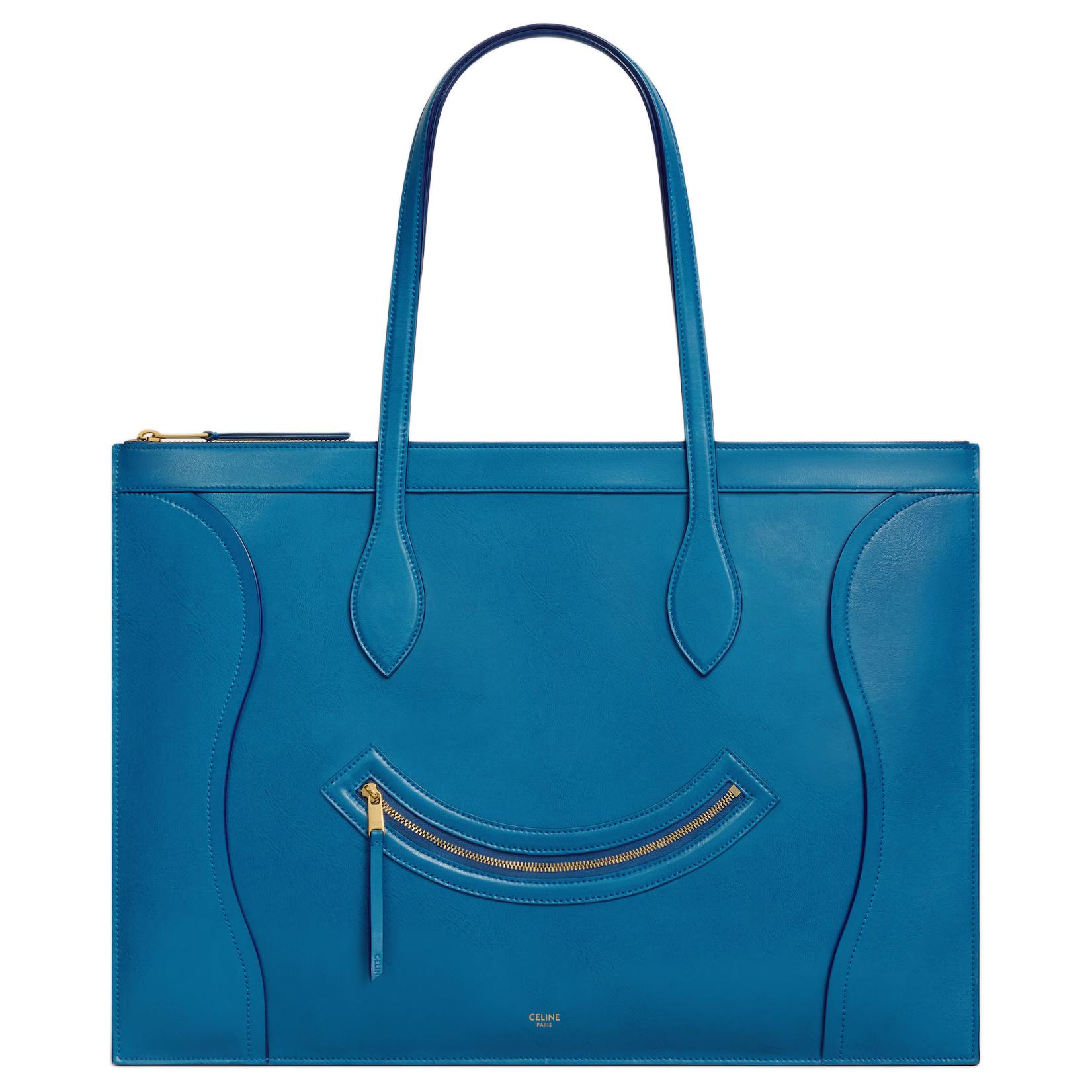 Женская сумка CELINE Luggage FLAT CABAS (синяя)