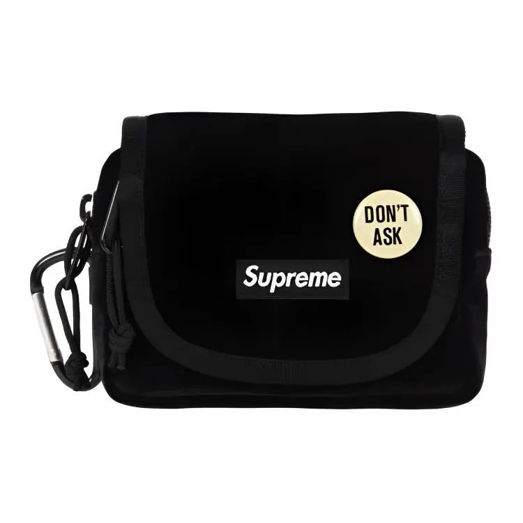 Supreme Nylon Coin Purse Mini Unisex Black