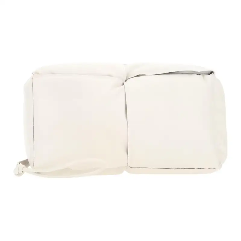 Bottega Veneta Solid Color Cow Leather Clutch Regular Men's White