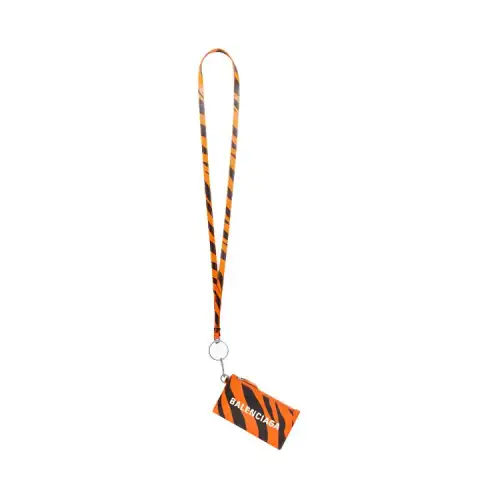 Balenciaga Sheepskin Card Holder Unisex Orange
