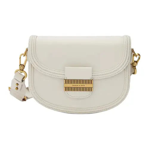 CHARLES&KEITH Polyurethane Shoulder Bag Regular Women's Brandy/Black/Milk White
