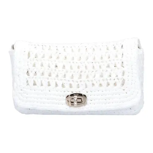 MIU MIU Raffia Shoulder Bag Women's White