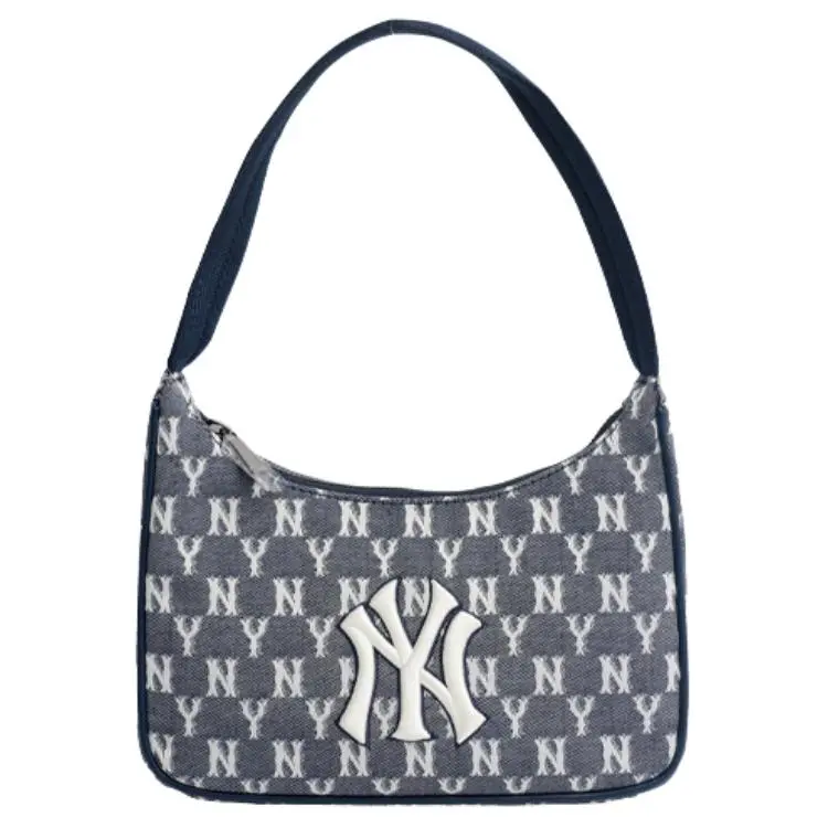 MLB Monogram Polyester Shoulder Bag Unisex Marine Blue