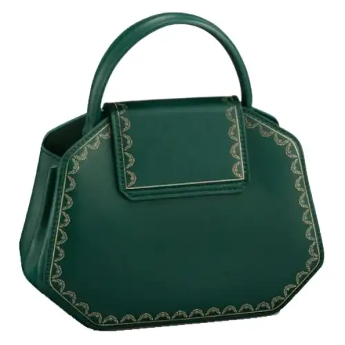 CARTIER Guirlande Calfskin Handbag Mini Women's Green