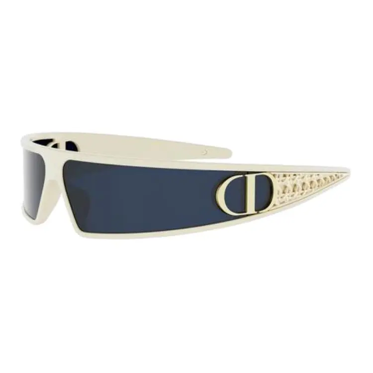 DIOR Plastic Irregular Shape Sunglasses Women's White
