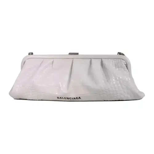 Balenciaga Leather Shoulder Bag Women's White